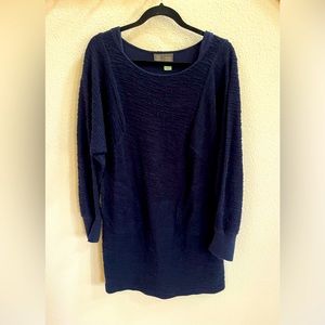 Anthropologie Navy Blue Annaliese Textured Tunic Size Small